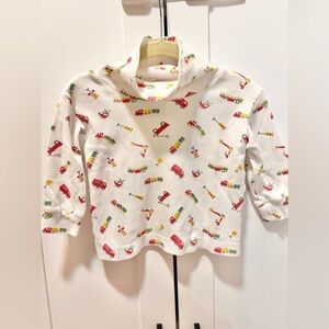 Baby Luigi red wagon turtle neck shirt